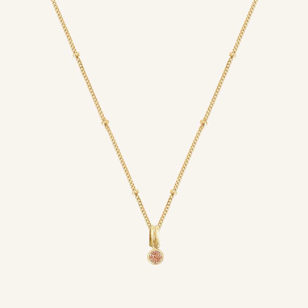 Aura Birthstone Charm Necklace