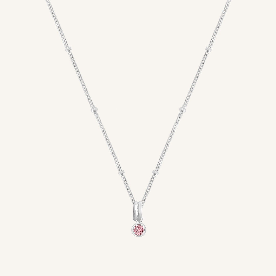 Aura Birthstone Charm Necklace