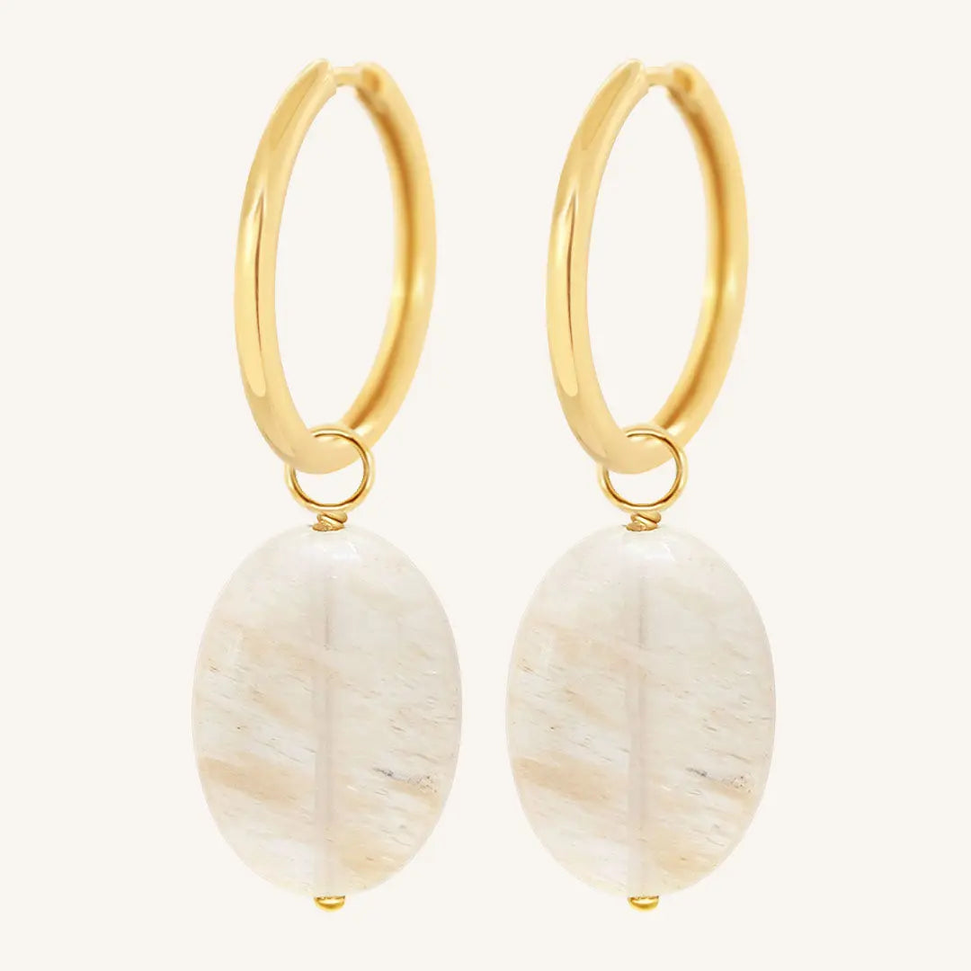 The  GOLD-Riley  Bronte Stone Create Hoops by  Francesca Jewellery from the Earrings Collection.
