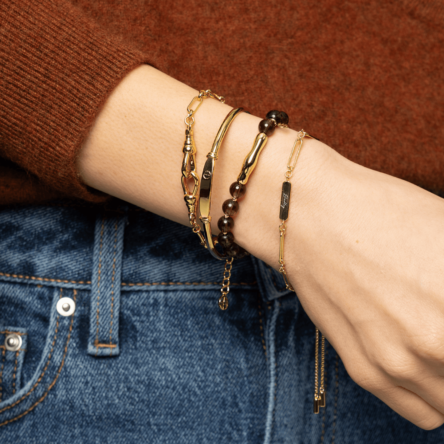 Etch Engravable Chain Bracelet 3 Panels