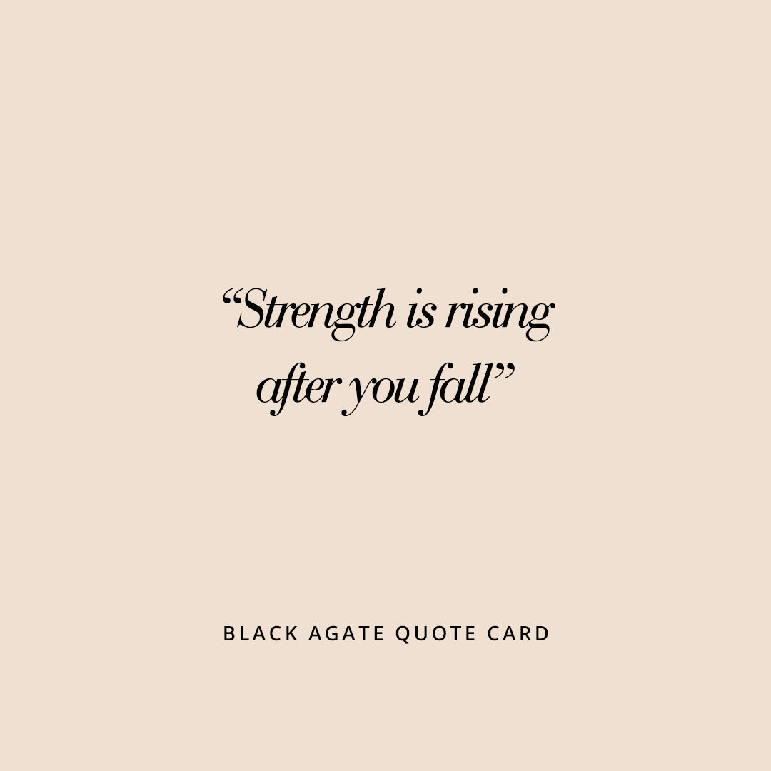 Black agate meaning quote