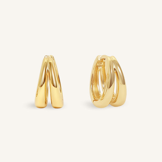 Calla Double Hoops