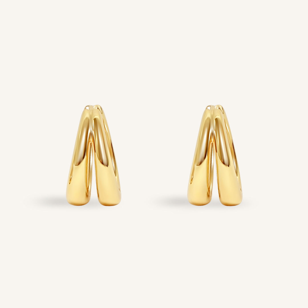 Calla Double Hoops