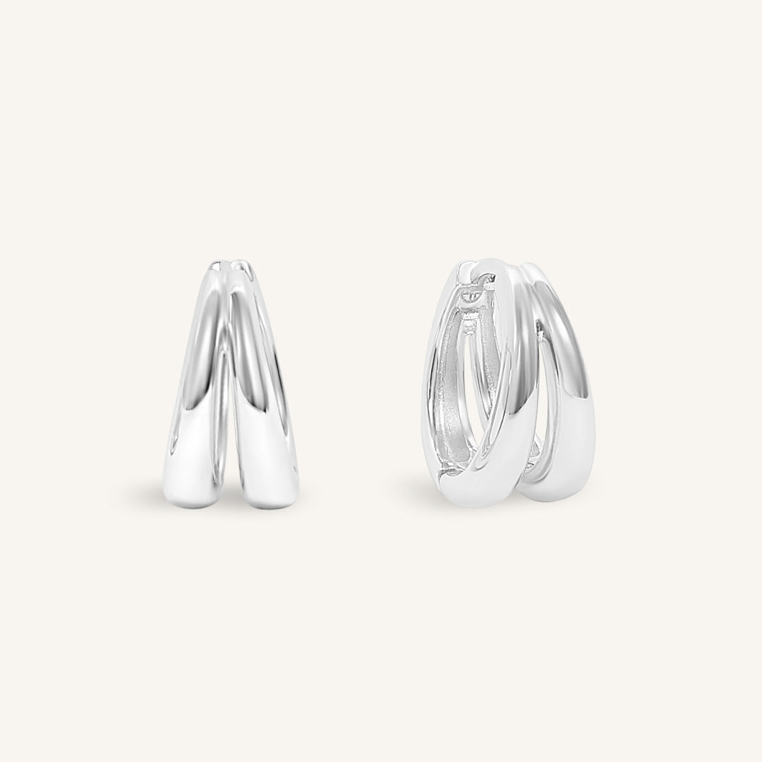 Calla Double Hoops