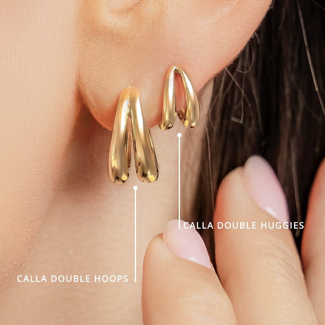Calla Huggies & Hoops Set