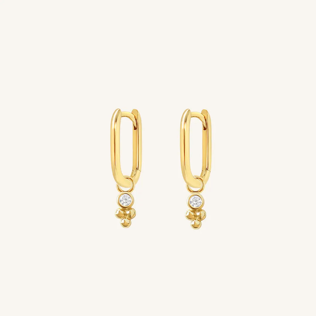 The  GOLD  Clarity Marley Hoops by  Francesca Jewellery from the Earrings Collection.