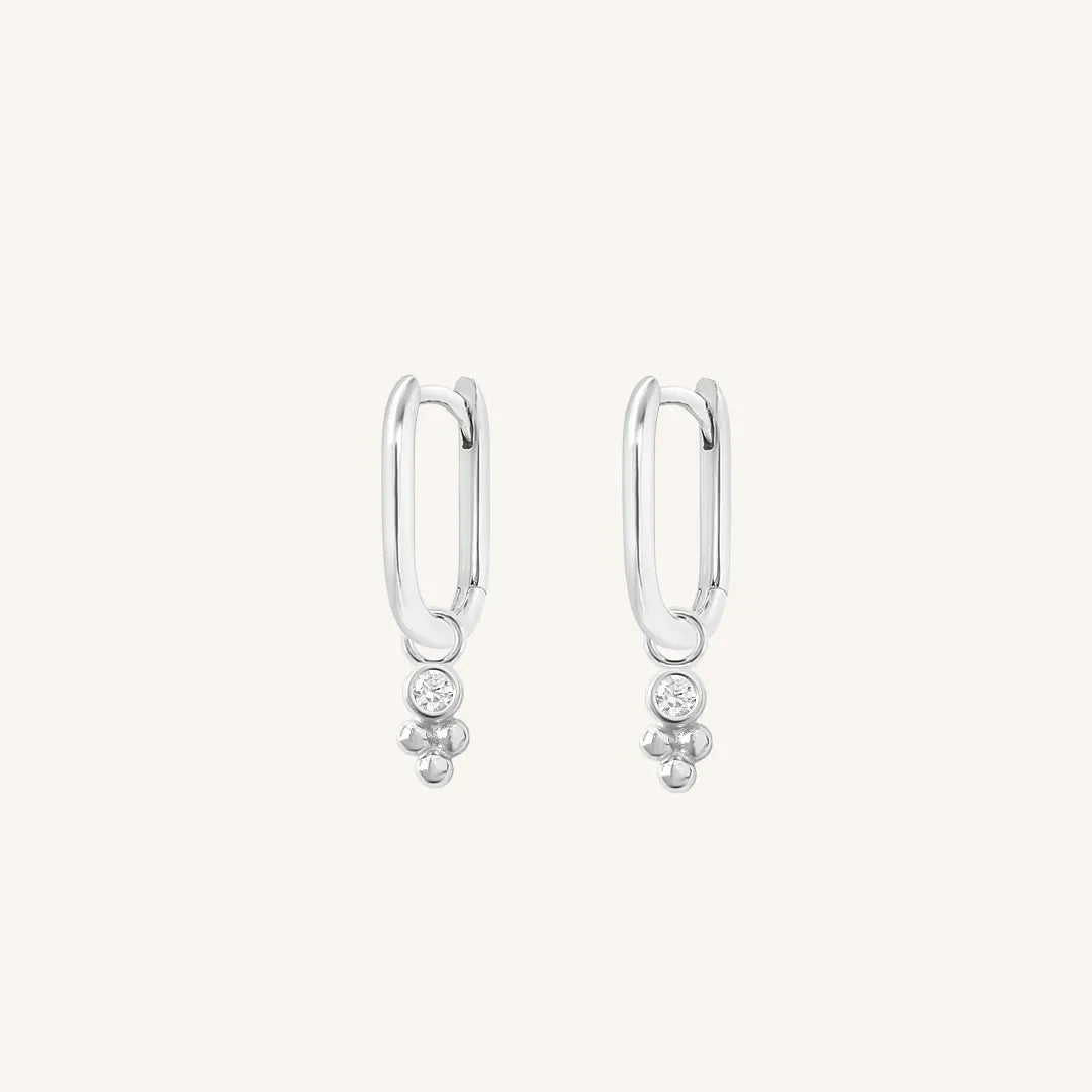 The  SILVER  Clarity Marley Hoops by  Francesca Jewellery from the Earrings Collection.