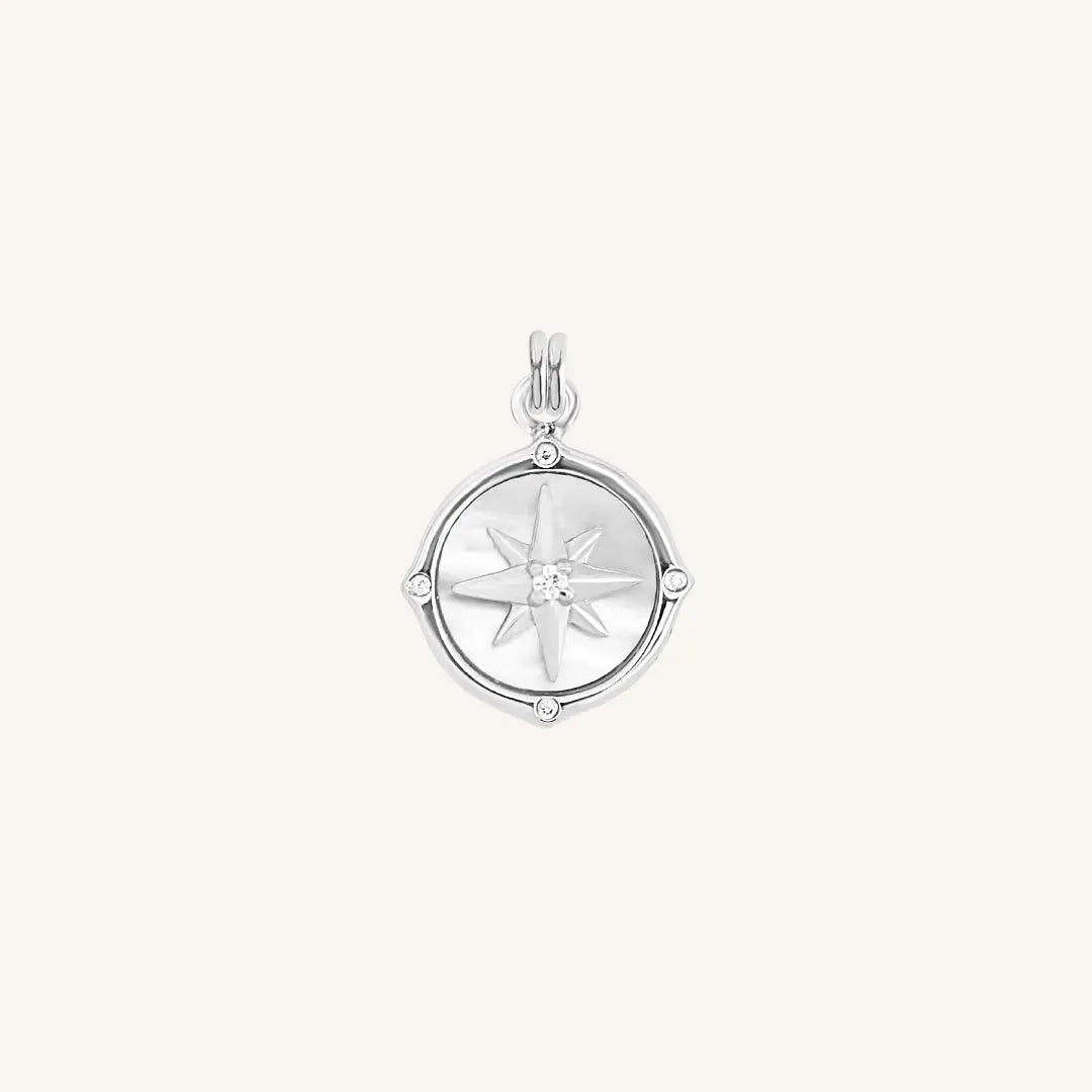 The  SILVER  Compass Charm by  Francesca Jewellery from the Charms Collection.