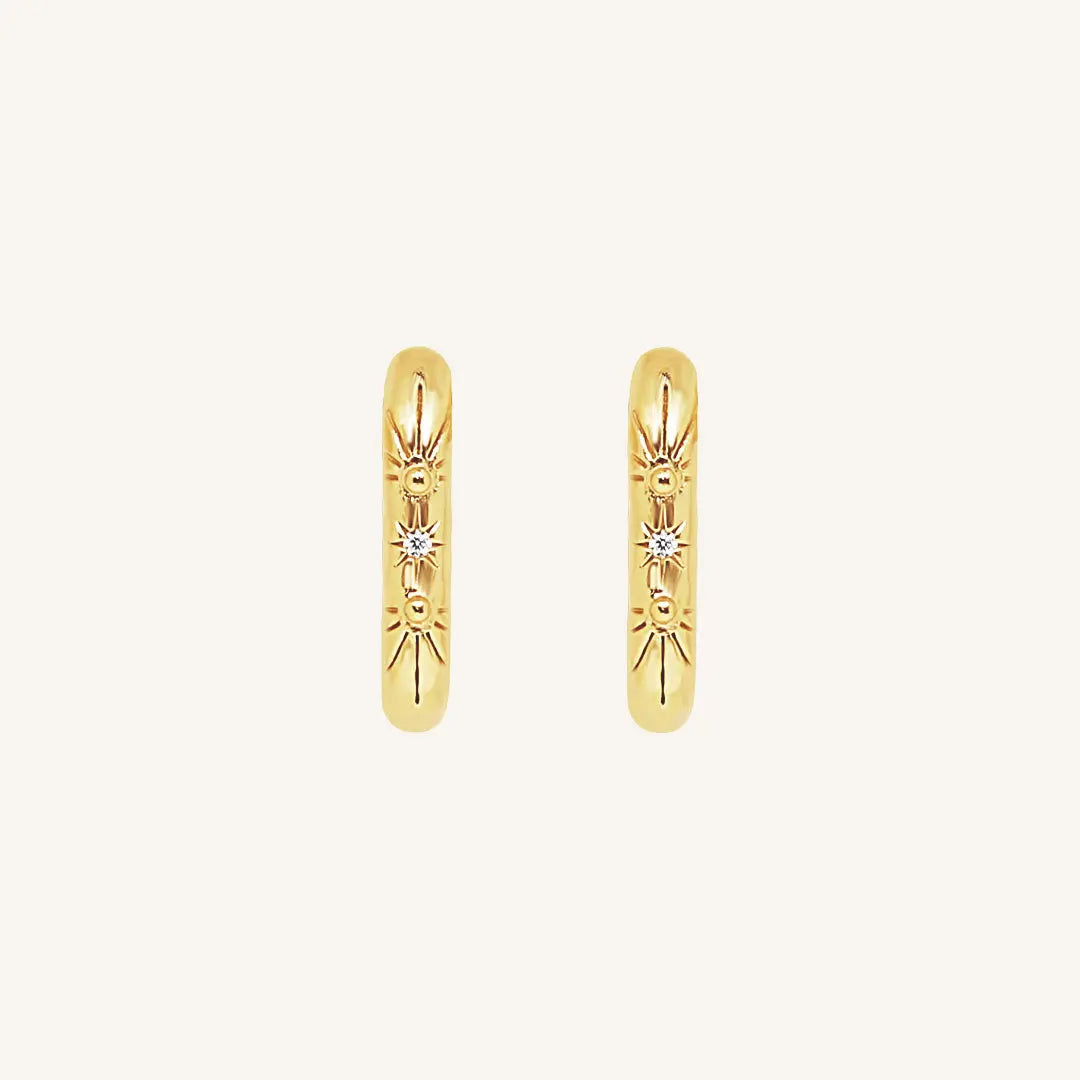 The  GOLD  Corinna Hoops by  Francesca Jewellery from the Earrings Collection.