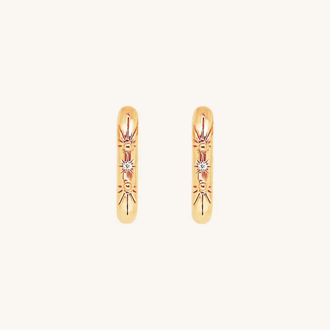 The  ROSE  Corinna Hoops by  Francesca Jewellery from the Earrings Collection.
