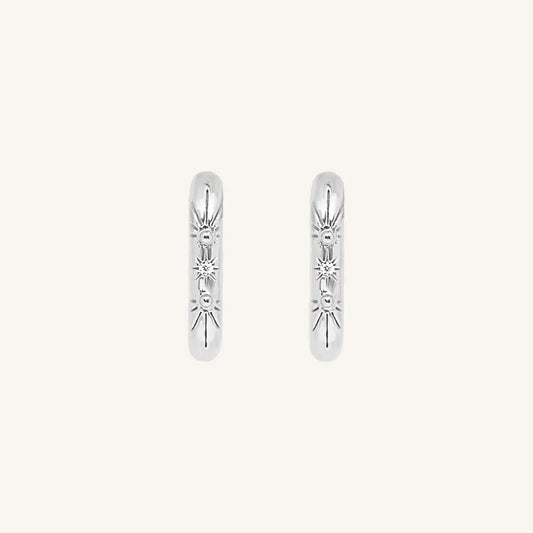 The  SILVER  Corinna Hoops by  Francesca Jewellery from the Earrings Collection.