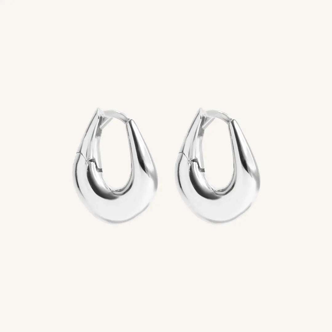 The  SILVER  Cove Hoops by  Francesca Jewellery from the Earrings Collection.