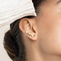 The  GOLD  Pearl Crawlers by  Francesca Jewellery from the Earrings Collection.