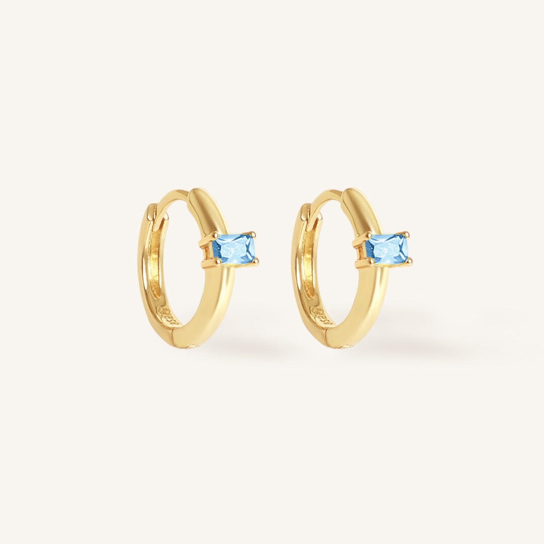 December Birthstone Huggies