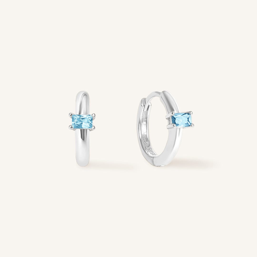December Birthstone Huggies