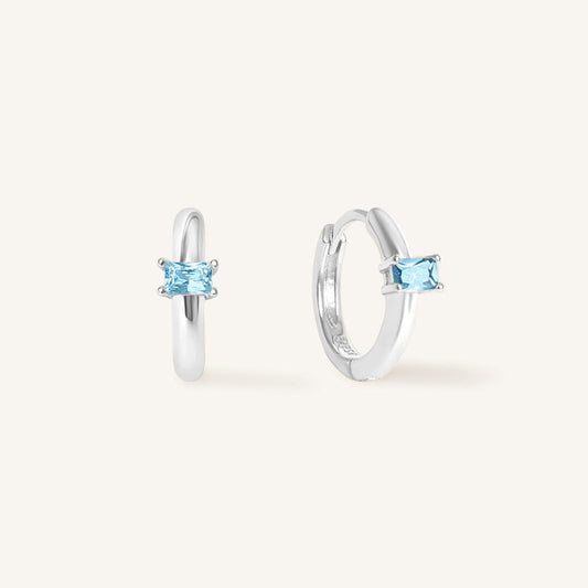 December Birthstone Huggies
