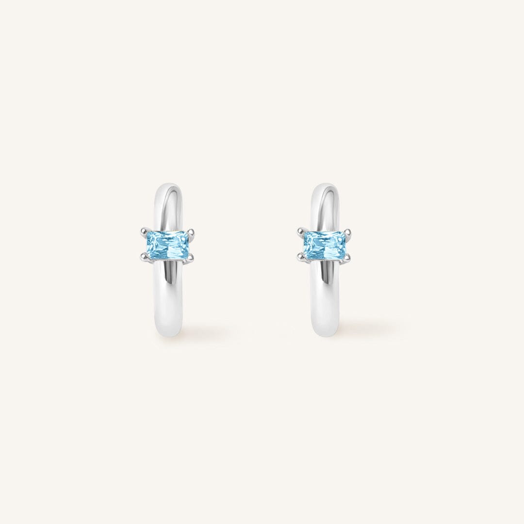 December Birthstone Huggies
