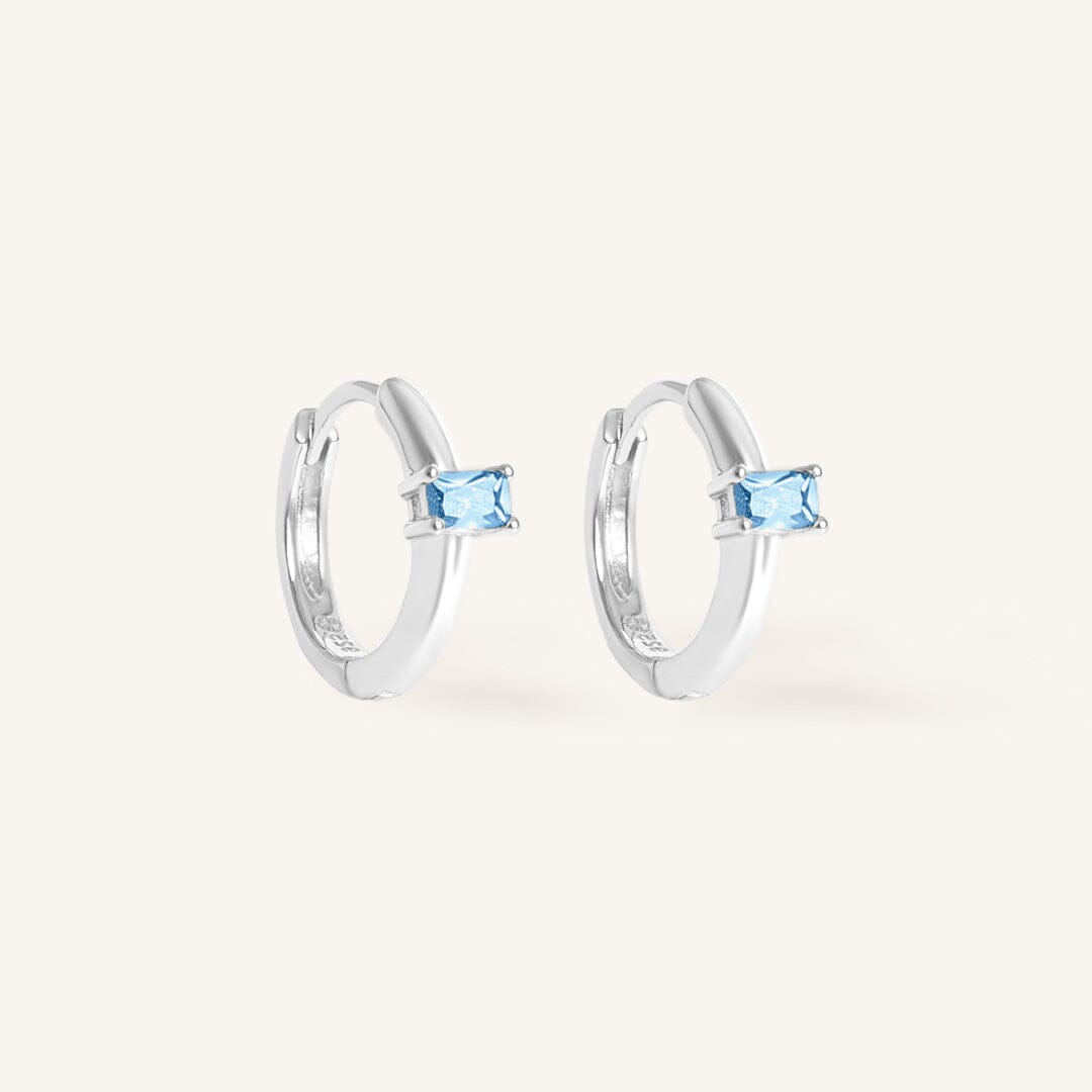 December Birthstone Huggies