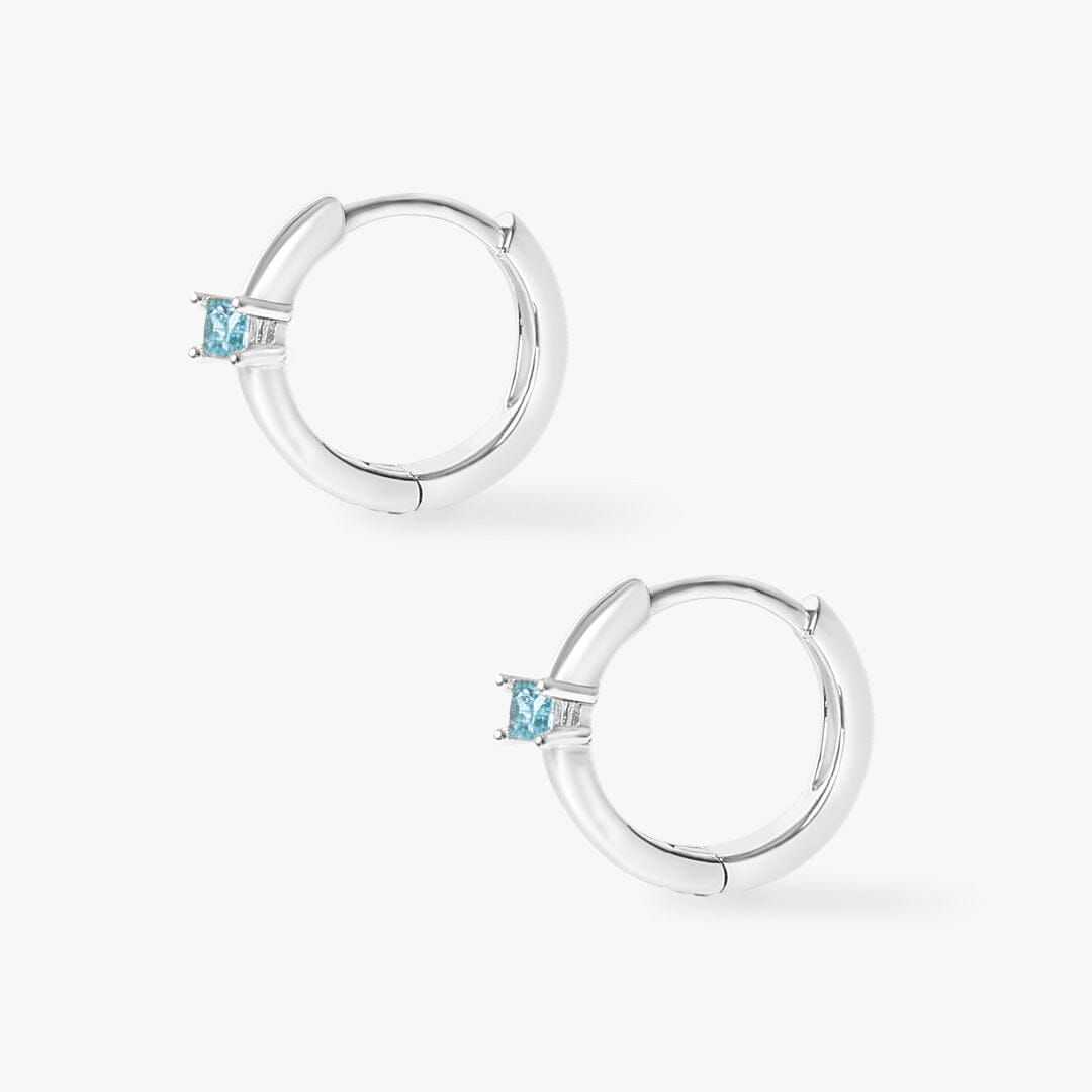 December Birthstone Huggies