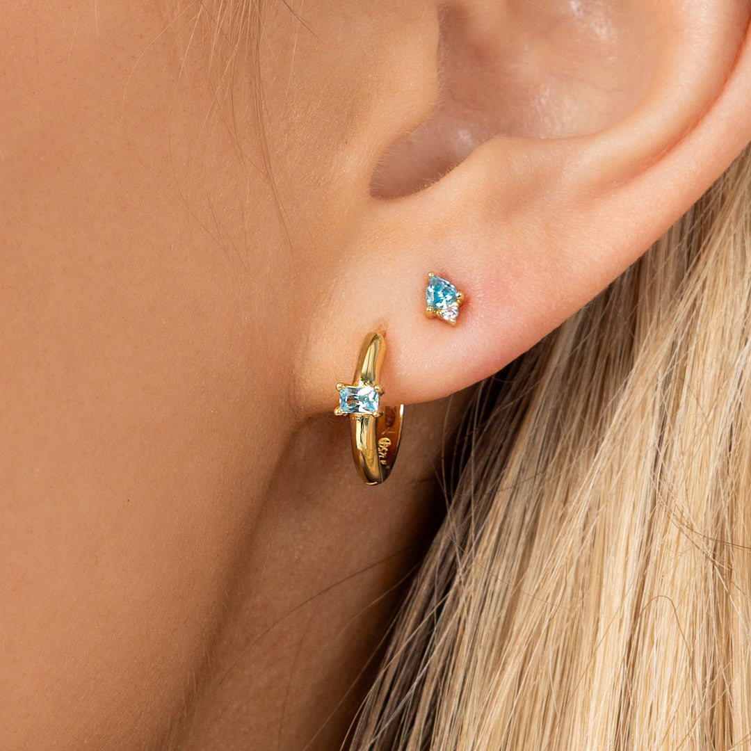 December Birthstone Huggies