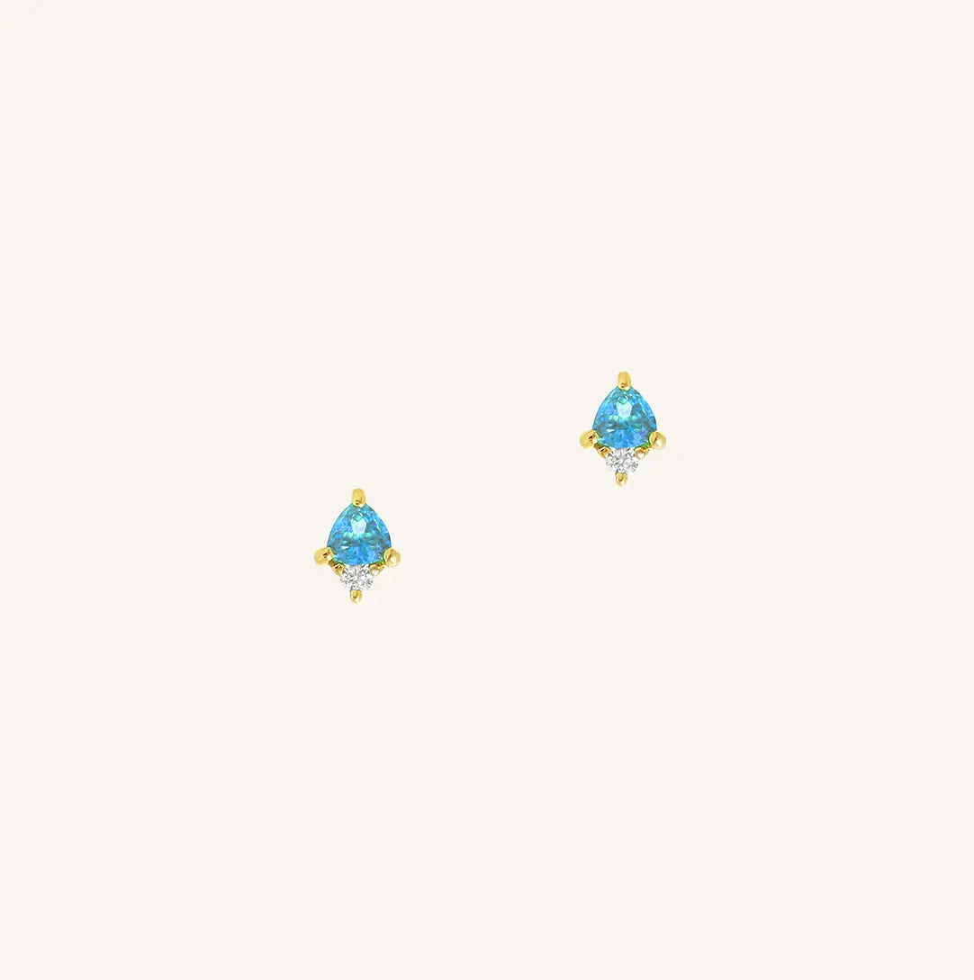 The  GOLD  December Birthstone Studs by  Francesca Jewellery from the Earrings Collection.