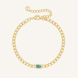 December Birthstone Chain Bracelet
