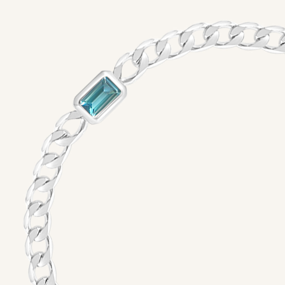 December Birthstone Chain Bracelet