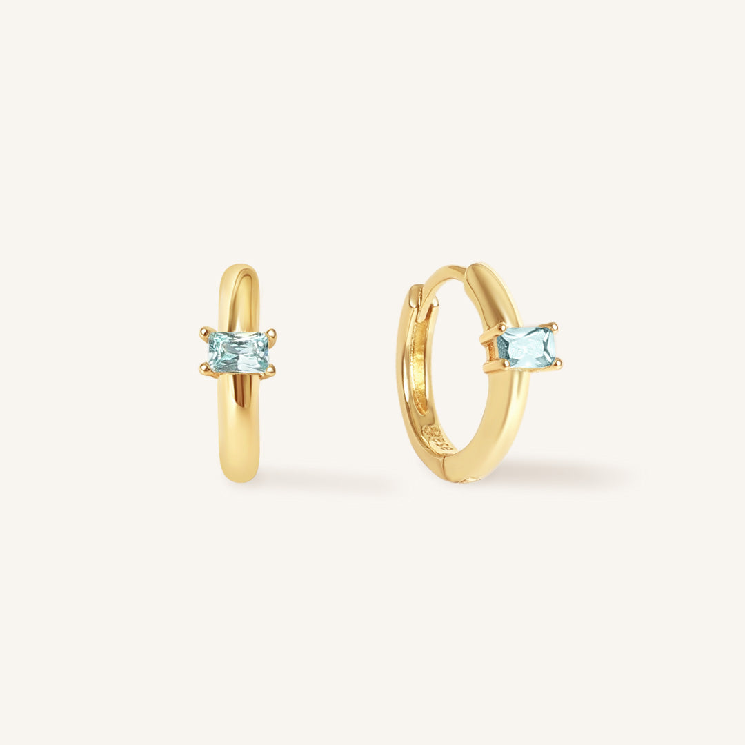 December Birthstone Huggies