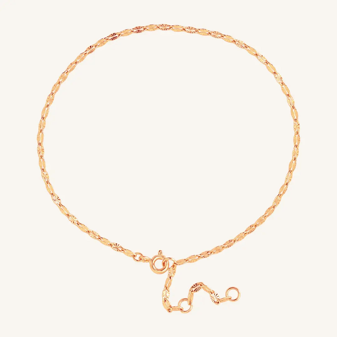 The  ROSE  Delilah Anklet by  Francesca Jewellery from the Anklets Collection.