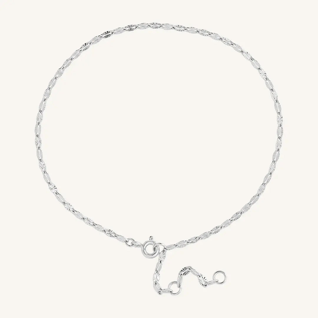 The  SILVER  Delilah Anklet by  Francesca Jewellery from the Anklets Collection.