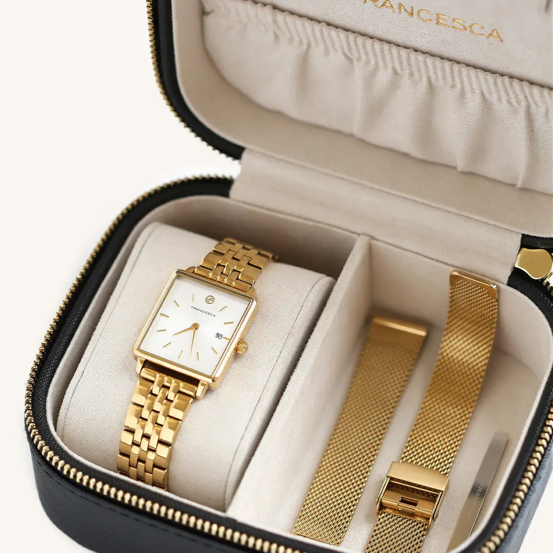 The  GOLD  Deluxe Franc Watch by  Francesca Jewellery from the Accessories Collection.