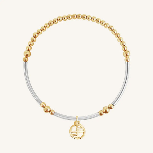 The  L  Division Two Tone Bracelet by  Francesca Jewellery from the Bracelets Collection.