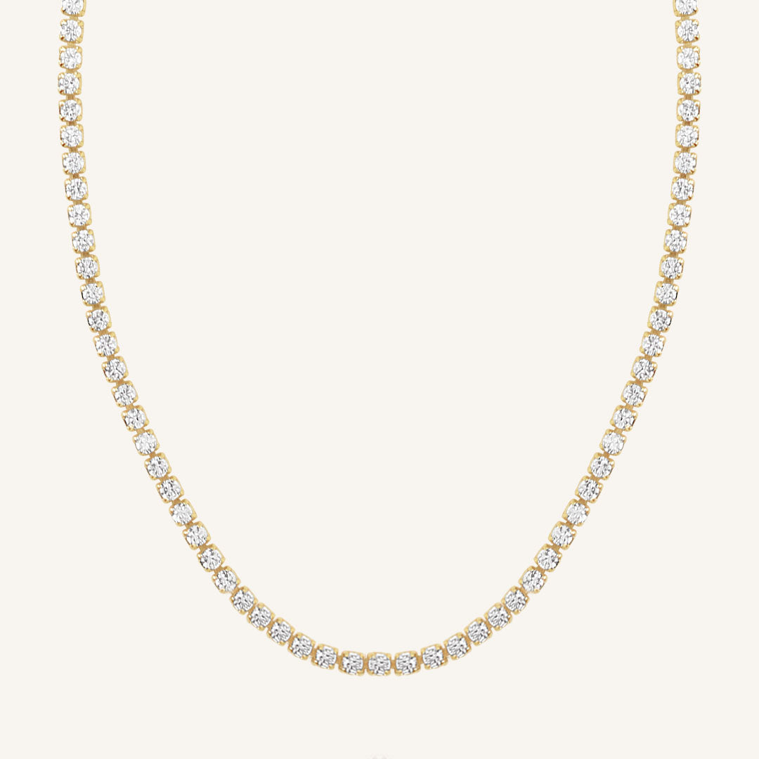 The  GOLD  Elle Tennis Chain by  Francesca Jewellery from the Necklaces Collection.