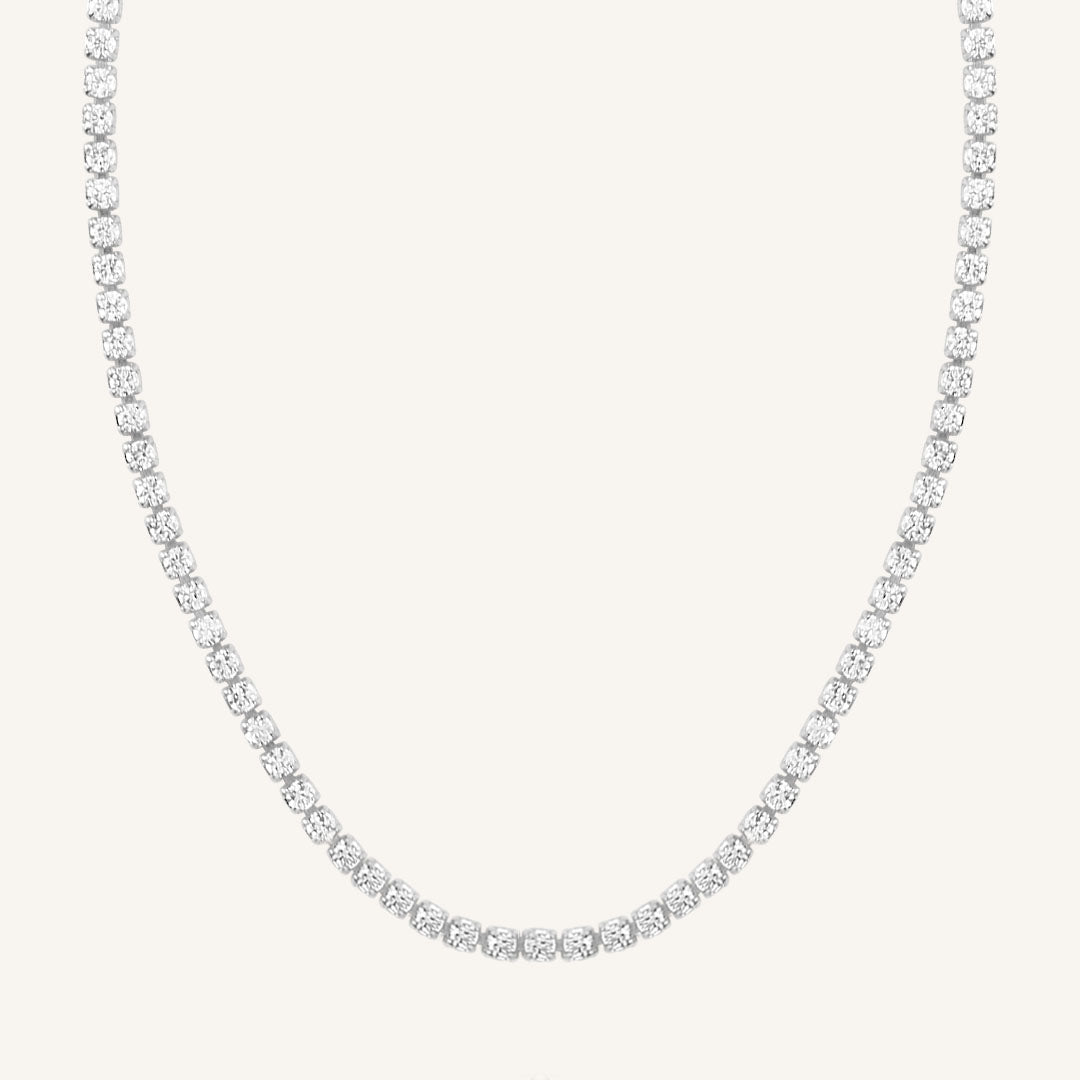 The  SILVER  Elle Tennis Chain by  Francesca Jewellery from the Necklaces Collection.