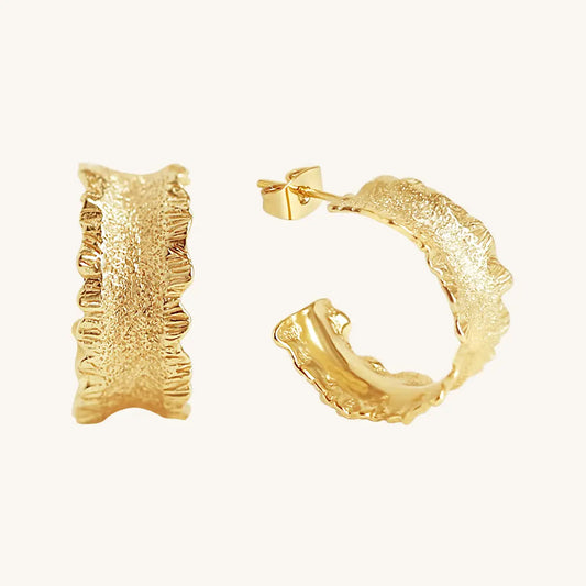 The  GOLD  Eloise Hoops by  Francesca Jewellery from the Earrings Collection.