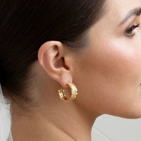 The  GOLD  Eloise Hoops by  Francesca Jewellery from the Earrings Collection.