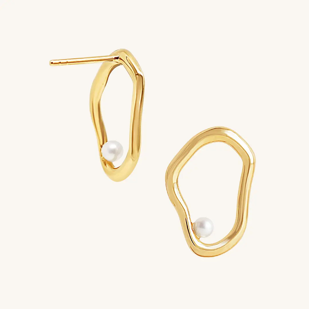 The  GOLD  Emerson Studs by  Francesca Jewellery from the Earrings Collection.