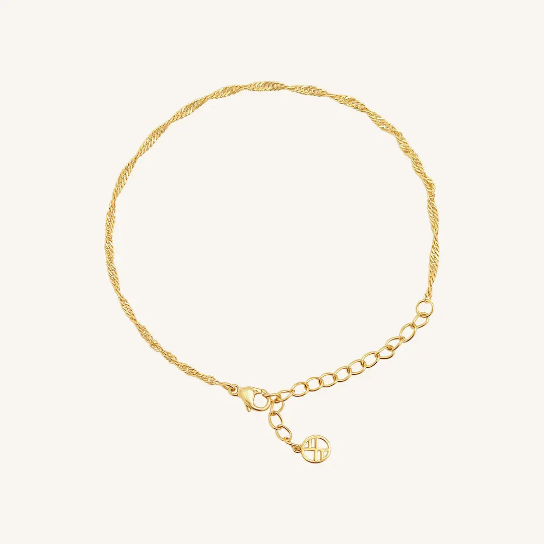 The  GOLD  Entwine Bracelet by  Francesca Jewellery from the Bracelets Collection.