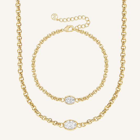 Estelle Chain and Bracelet Set