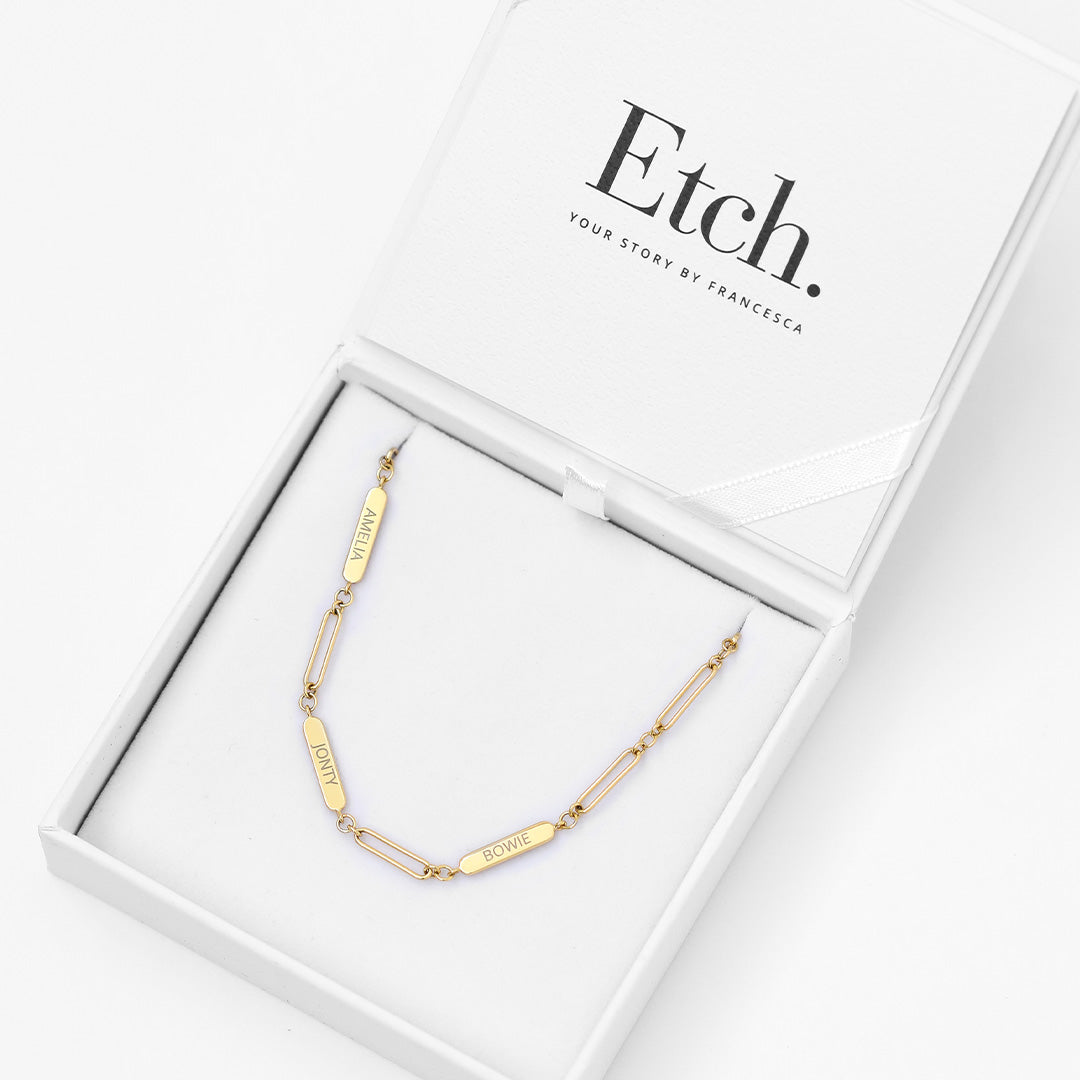 Etch Chain Necklace 3 Panels