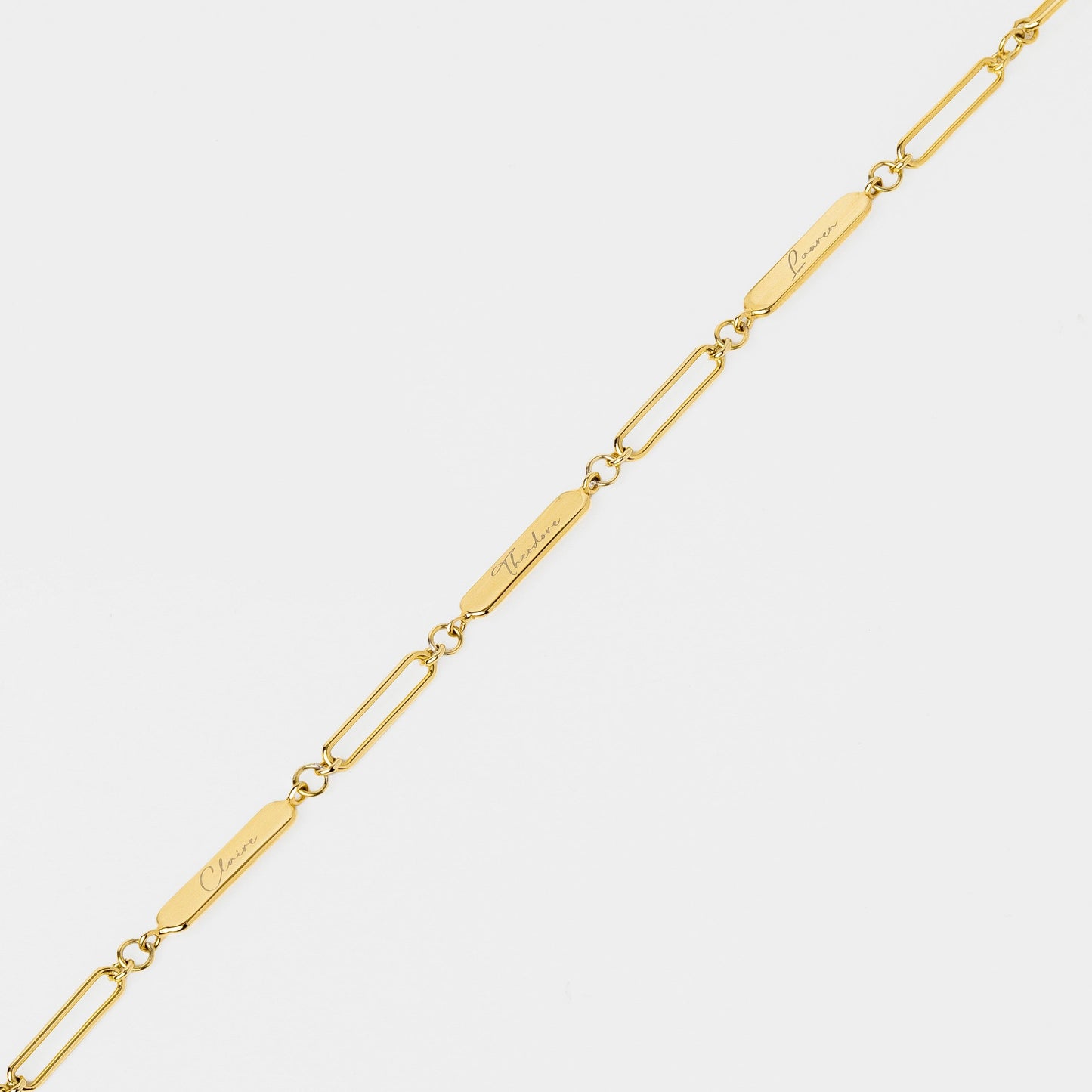 Etch Engravable Chain Necklace 3 Panels