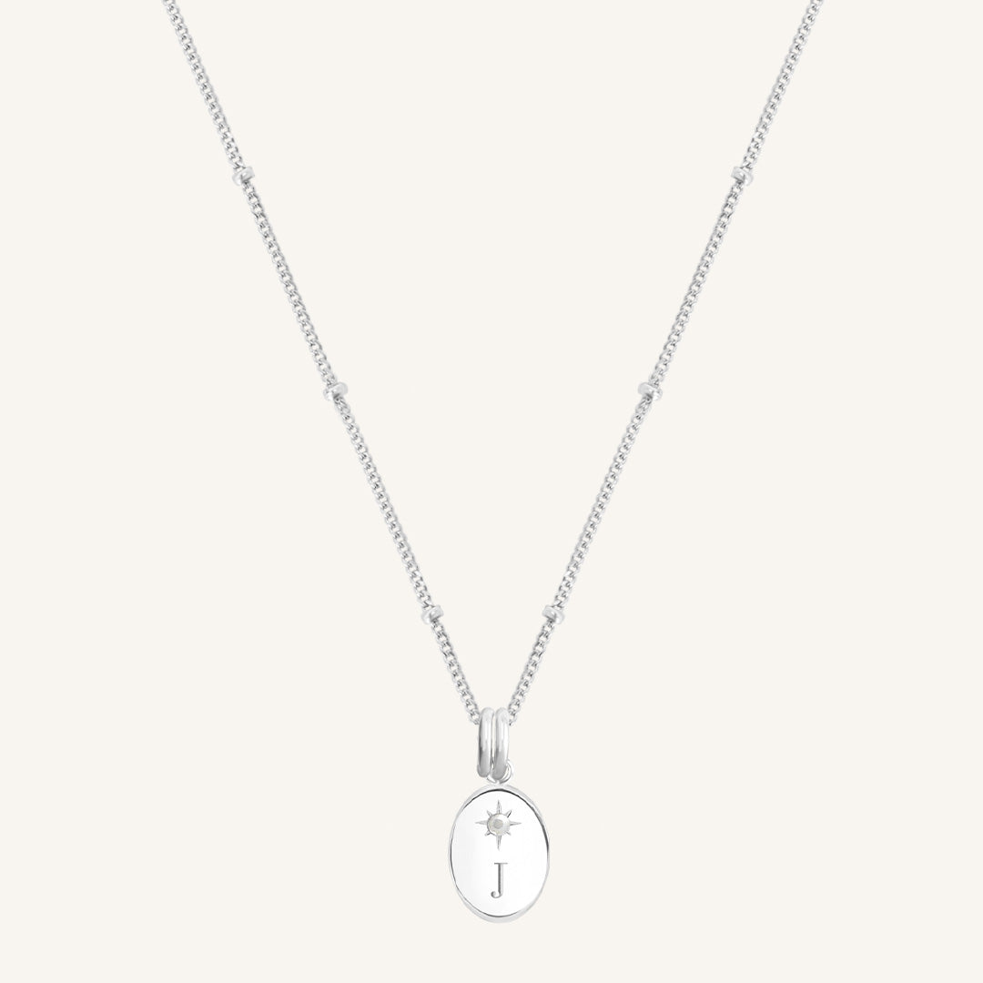 Etch Birthstone Charm Necklace