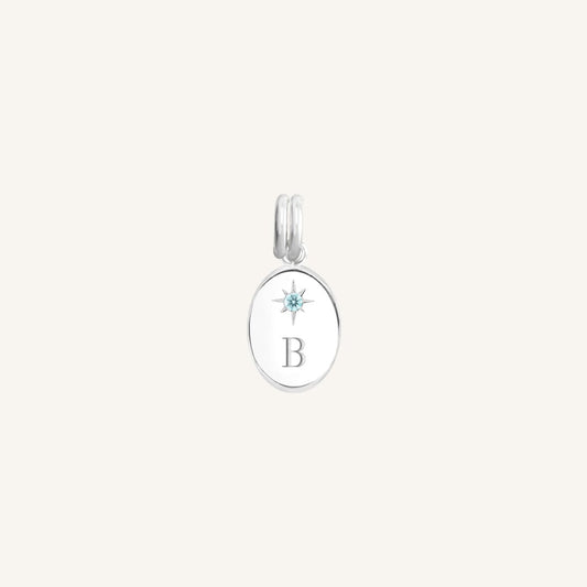 Etch Birthstone Charm March