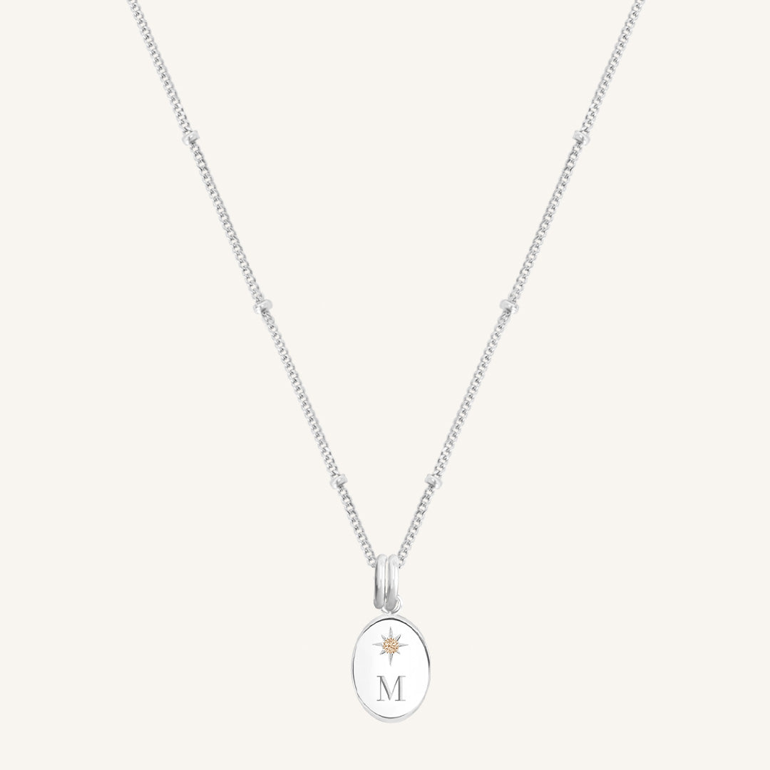 Etch Birthstone Charm Necklace