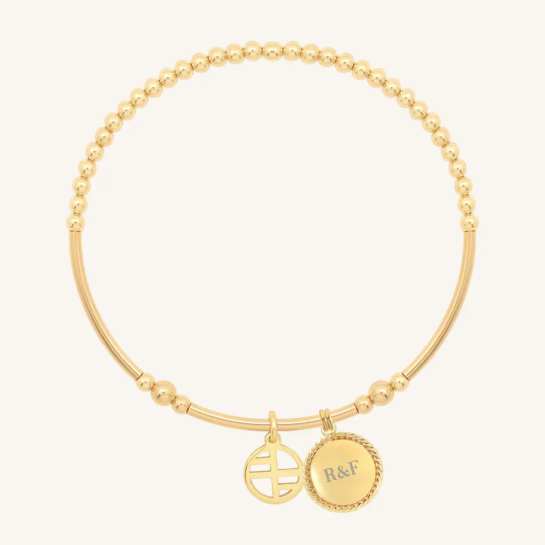 The    Etch Rope Charm by  Francesca Jewellery from the Charms Collection.
