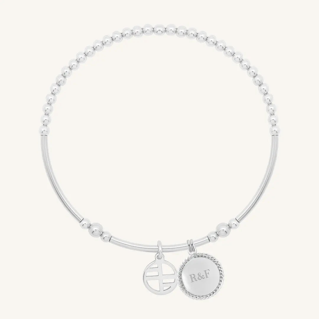 The    Etch Rope Charm by  Francesca Jewellery from the Charms Collection.