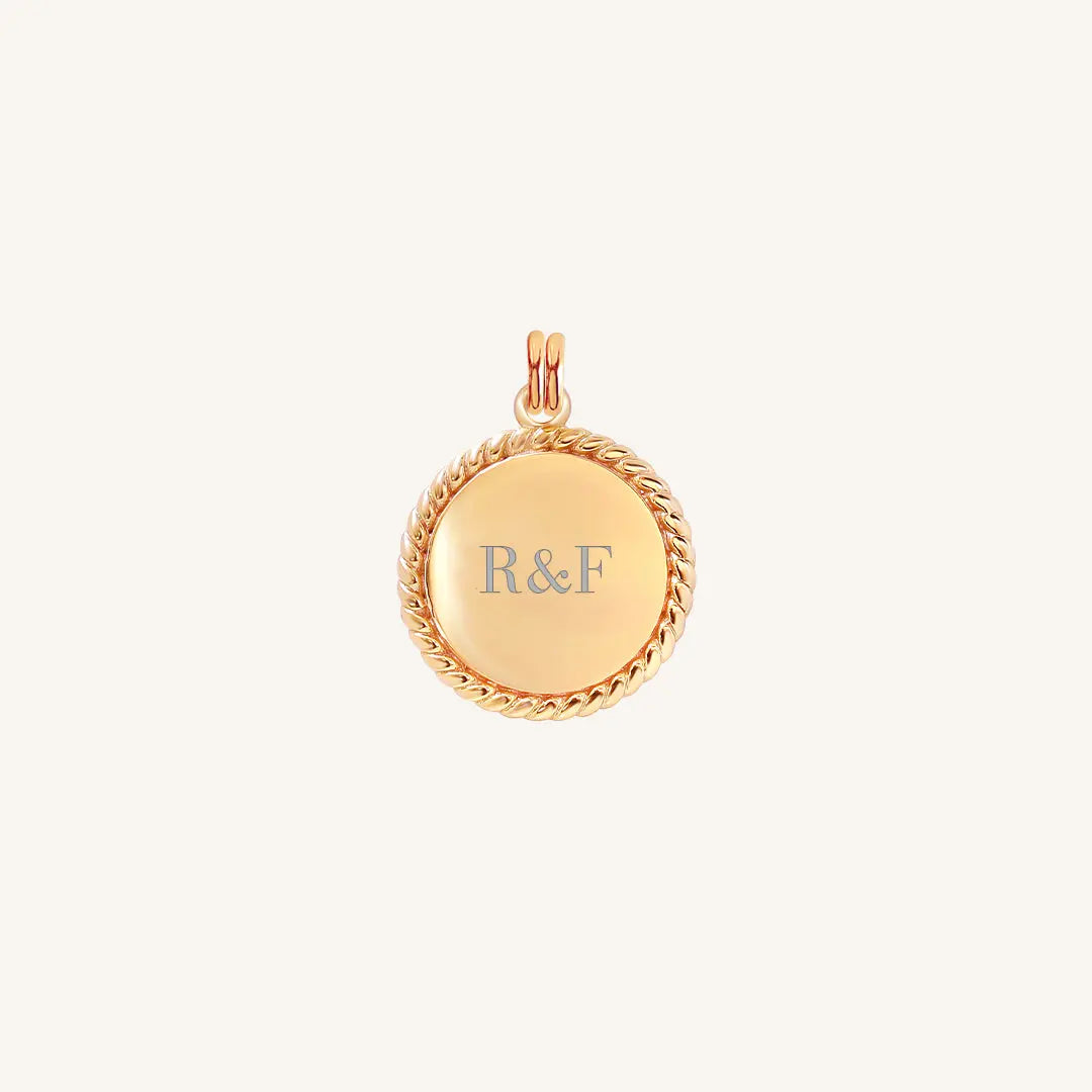 The  ROSE  Etch Rope Charm by  Francesca Jewellery from the Charms Collection.