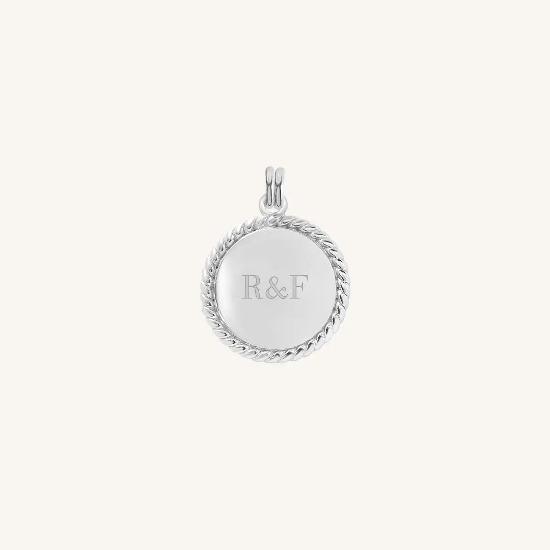 The  SILVER  Etch Rope Charm by  Francesca Jewellery from the Charms Collection.