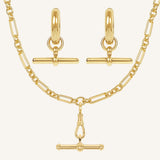 T-Bar Fob Chain and Hoops Set