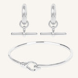 Etta T-Bar Hoops and Bracelet Set